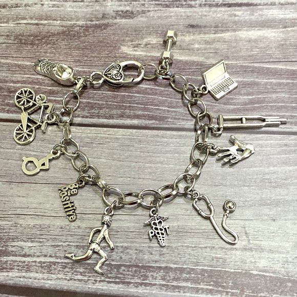 Physical Therapist Charm Bracelet PT Gift Thank You Therapy - Picture 4 of 5